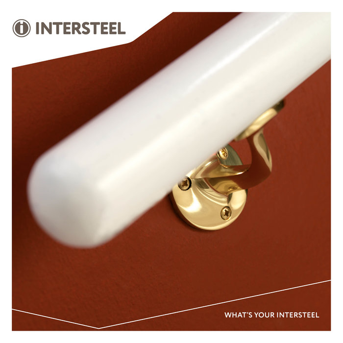 Intersteel Intersteel Handrail holder hollow saddle brass lacquered