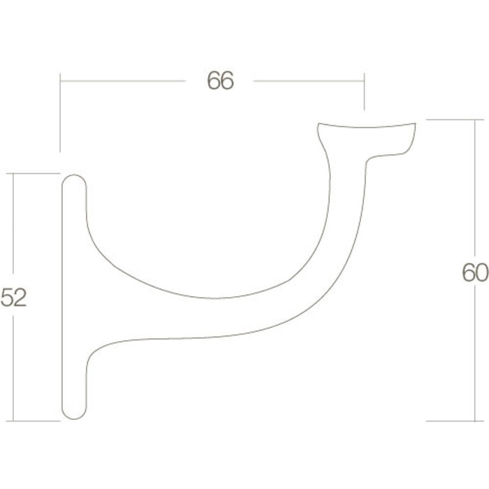 Intersteel Support de main courante Intersteel Selle plate en laiton laqué