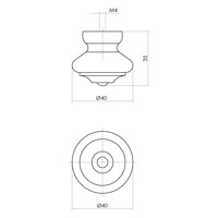 Intersteel Knop 40mm beukenhout