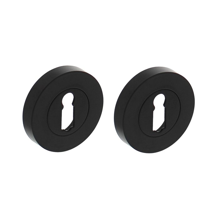 Intersteel Paire de plaques porte-clés environ 52x10mm avec pattes noires mates de 7mm