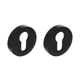 Intersteel Pair of round black cylinder plates