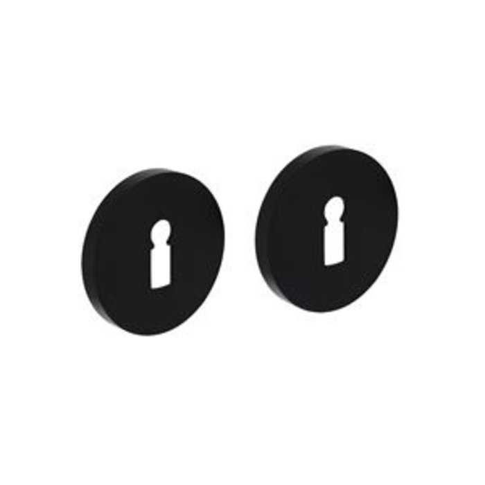 Intersteel 2 x Key plates with keyhole Ø55x8 mm aluminum black