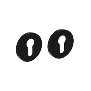 Intersteel 2 x Profile cylinder plates Ø55x8 mm aluminum black