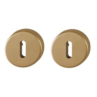 Hoppe Hoppe Resista sleutelplaatjes rond 52x8mm - messing gesatineerd