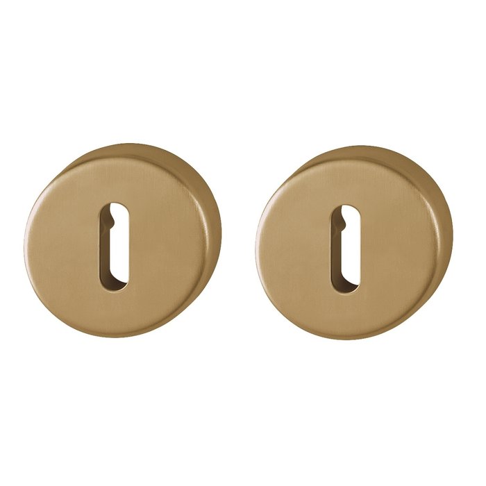 Hoppe Hoppe Resista sleutelplaatjes rond 52x8mm - messing gesatineerd