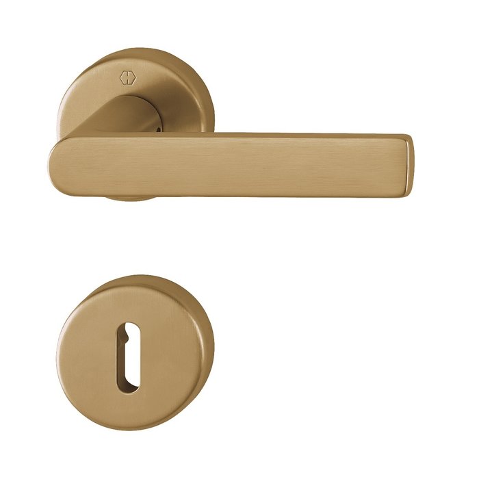 Hoppe Plaques clés Hoppe Resista rondes 52x8mm - laiton satiné