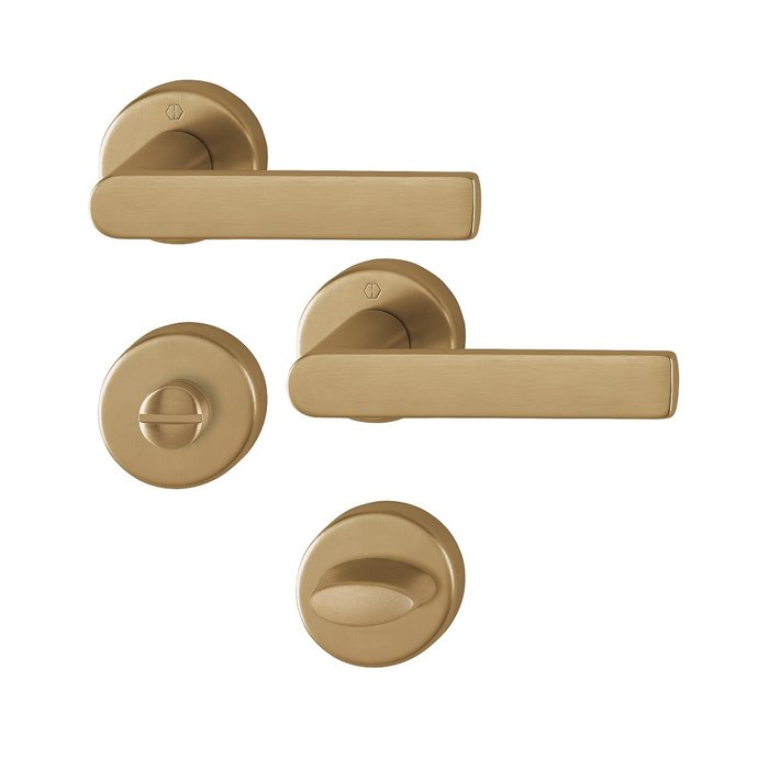 Hoppe Hoppe Resista WC set rond laiton satiné