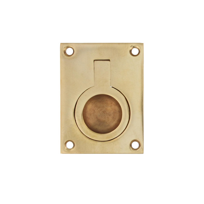 Intersteel Intersteel Hatch ring rectangular 65 x 49 mm lacquered brass