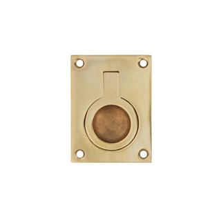Intersteel Intersteel Hatch ring rectangular 50 x 39 mm lacquered brass