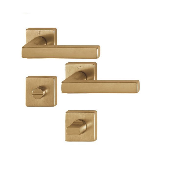 Hoppe Hoppe Resista WC-Set Messing matt eckig Ø52x8mm