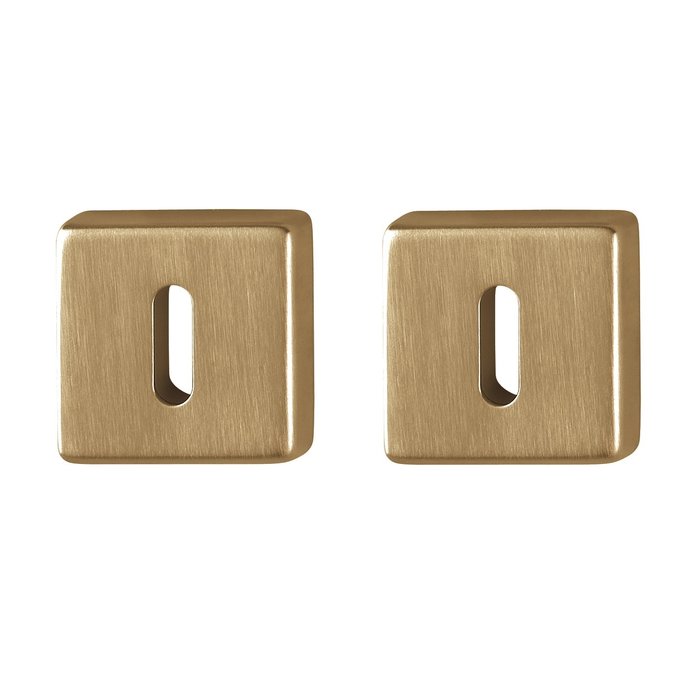 Hoppe Hoppe Resista sleutelplaatjes vierkant messing gesatineerd Ø52x8mm