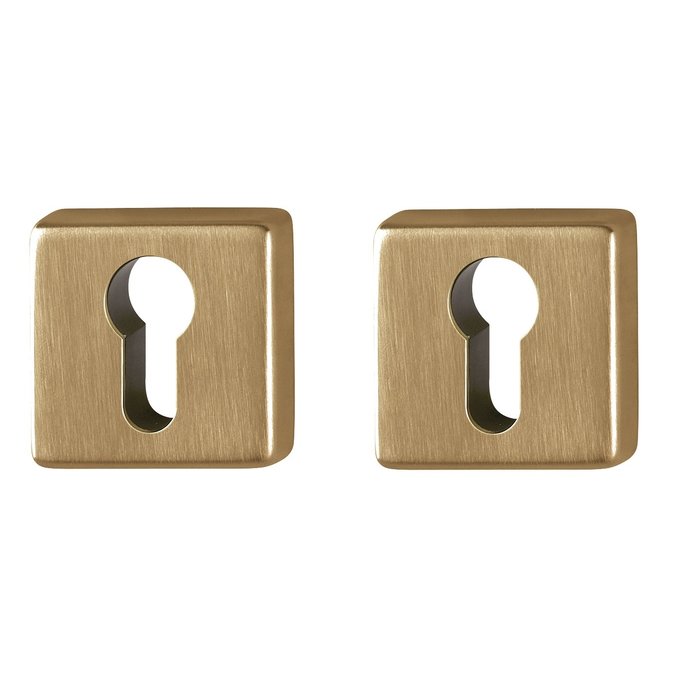 Hoppe Hoppe Resista Zylinderplatten Messing matt eckig Ø52x8mm