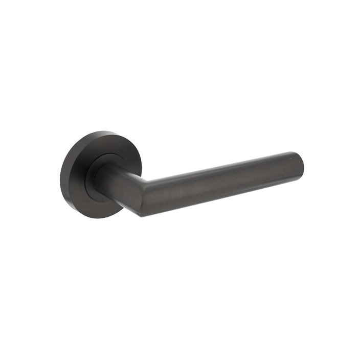 Intersteel Poignée de porte Intersteel Bastian sur rosace ronde - gris anthracite