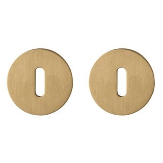 Hoppe Hoppe Resista key plates round 52x2mm - satin brass