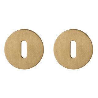 Hoppe Plaques clés Hoppe Resista rondes 52x2mm - laiton satiné