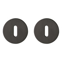 Hoppe Resista dunne sleutelplaatjes rond 52x2mm - Zwart gesatineerd