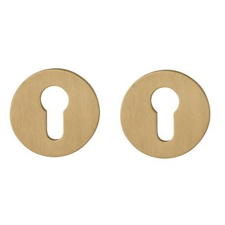 Hoppe door handles LOS ANGELES with thin round rose gold 2 mm - satin brass  - Resista®