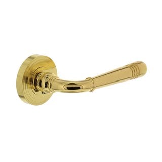 Intersteel Intersteel Door handle Helena on rosette Ø 55x10 mm brass lacquered PVD