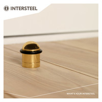 Intersteel Deurstop met ring messing gelakt