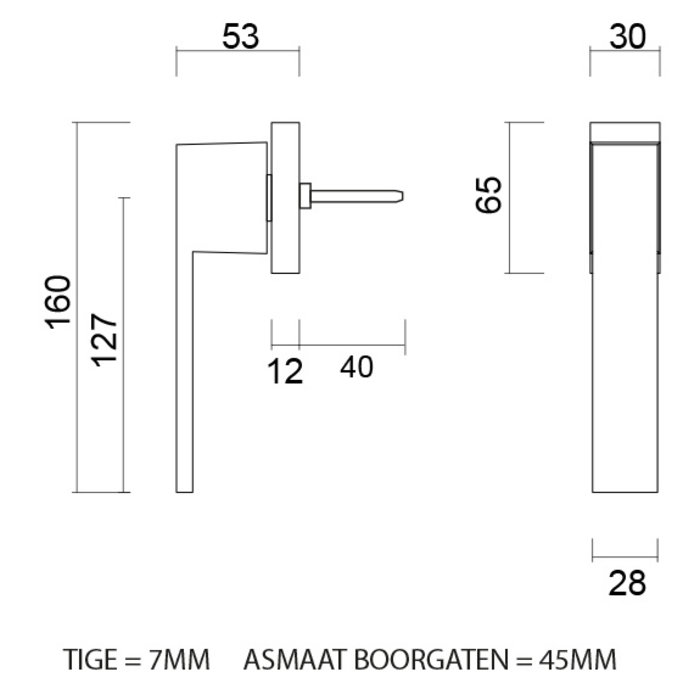 HDD Window handle X-treme DK carbon