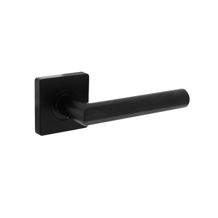 Intersteel Intersteel Bastian door handle on square rosette 55x55x10 mm black