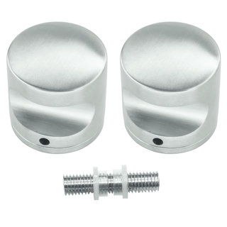 HDD Festes Türknaufpaar H50 aus Edelstahl für Glas