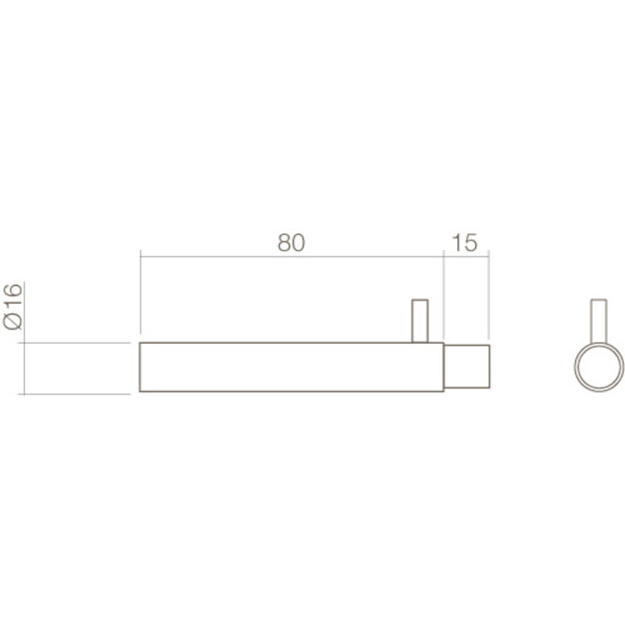 Intersteel Butée de porte en acier inoxydable pour toilettes ou salle de bain