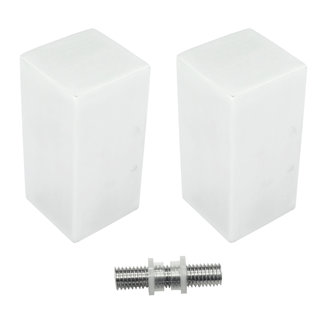 HDD Vaste deurknop Carre RVS plus paar voor glas