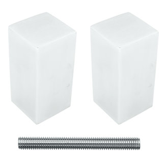 HDD Poignée de porte fixe Carre acier inoxydable plus paire pour bois