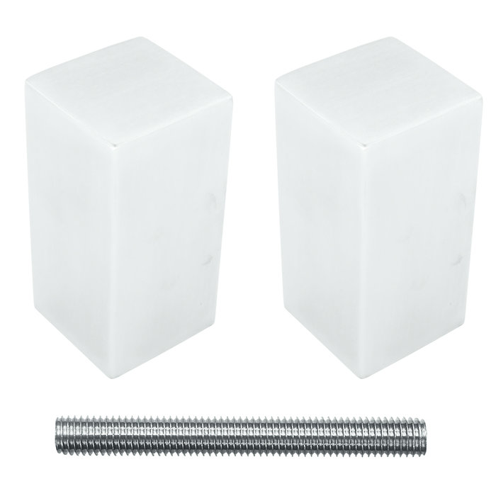 HDD Poignée de porte fixe Carre acier inoxydable plus paire pour portes de plus de 3 cm d'épaisseur