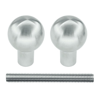 HDD Feste Türklinke B40 Edelstahl plus Paar für Holz