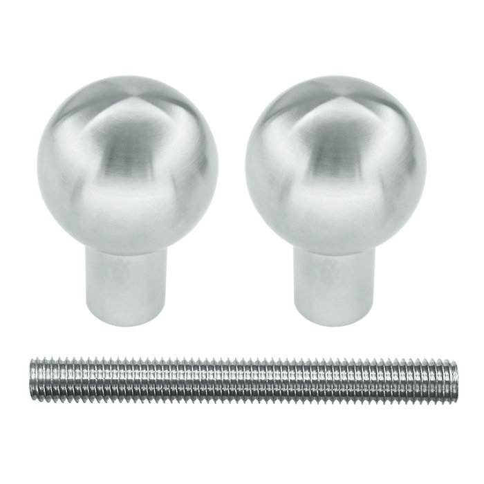 HDD Fixed doorknob B40 stainless steel plus pair for wooden doors