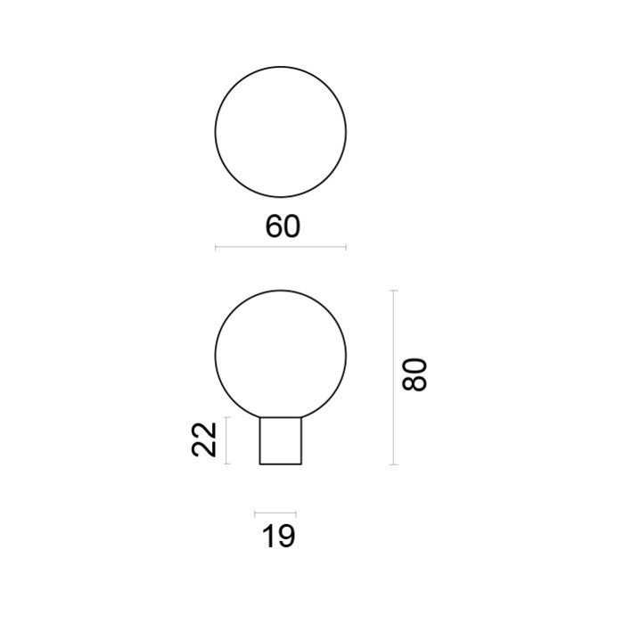 HDD Bouton de porte fixe B60 en acier inoxydable massif