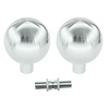 HDD Fixed doorknobs B60 stainless steel pair for glass