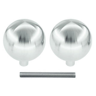 HDD Paire de poignées de porte fixes B60 inox pour bois