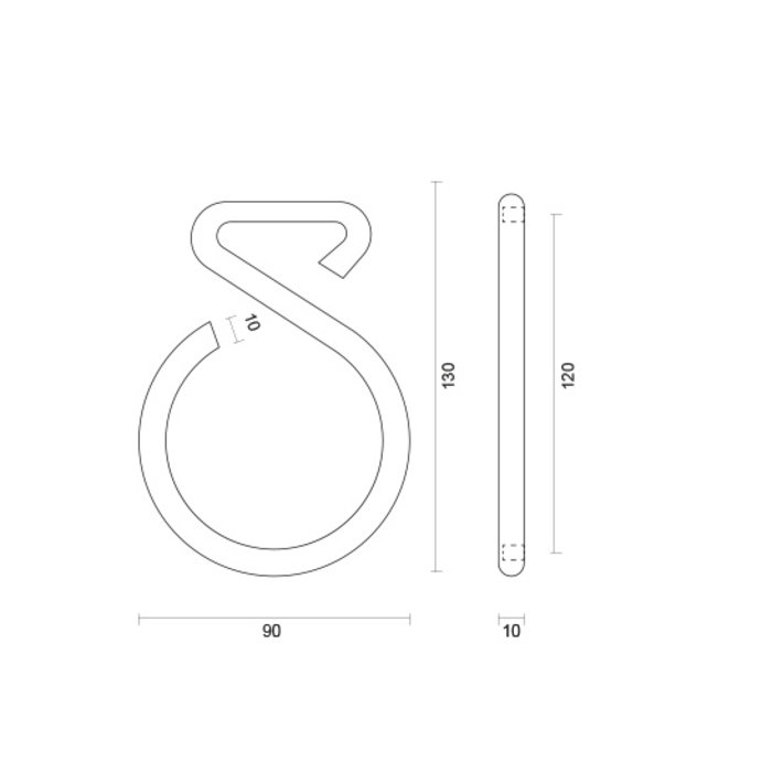 HDD House number 8 matt gold round 130mm
