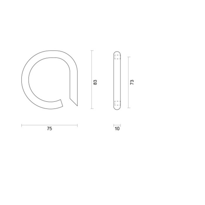 HDD Stainless steel house letter A round with a height of 130mm