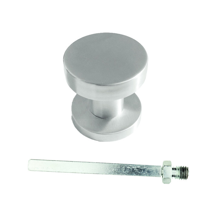 HDD Poignée de porte fixe en acier inoxydable Plat sur rosace ronde