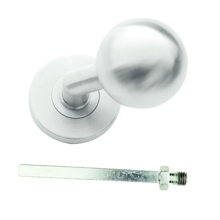 HDD Poignée de porte fixe en acier inoxydable BS 50 sur rosace ronde