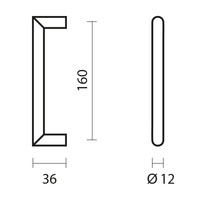 RVS meubelgreep URG 12/160