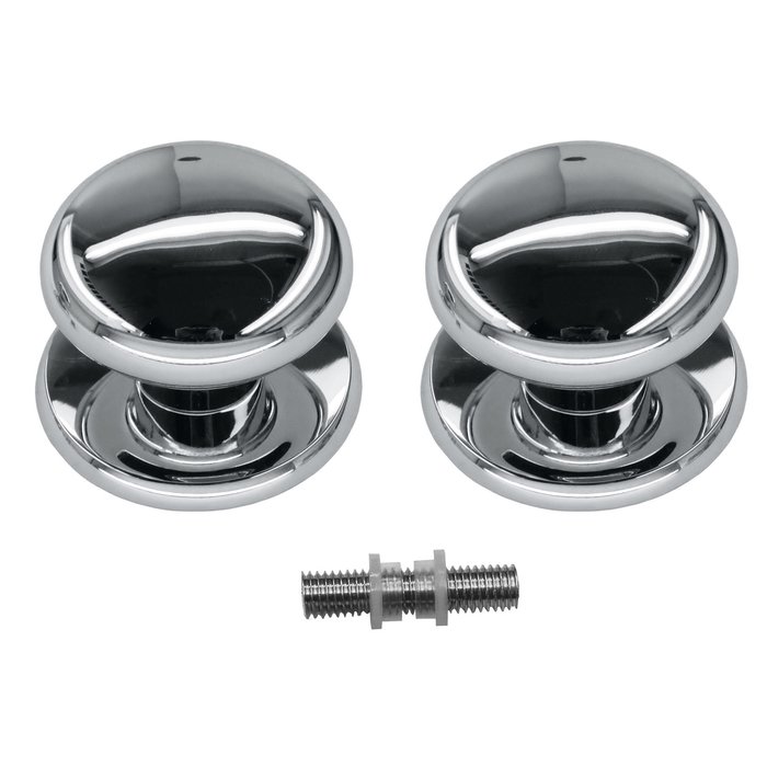 HDD Fixed doorknob 'Top 805' nickel pair for glass