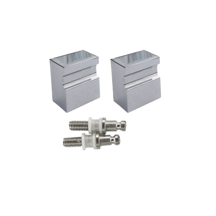 HDD Paire de poignée de porte fixe X-Treme chrome pour portes en verre