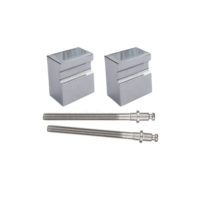 HDD Vaste deurknop X-Treme chrome paar voor houten deuren