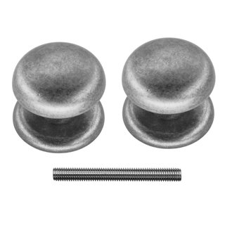 HDD Fixed doorknob 'Top 805' Old silver pair for wood