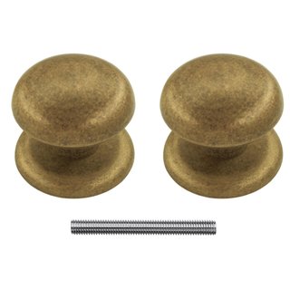 HDD Fixed doorknob 'Top 805' Old yellow pair for wood