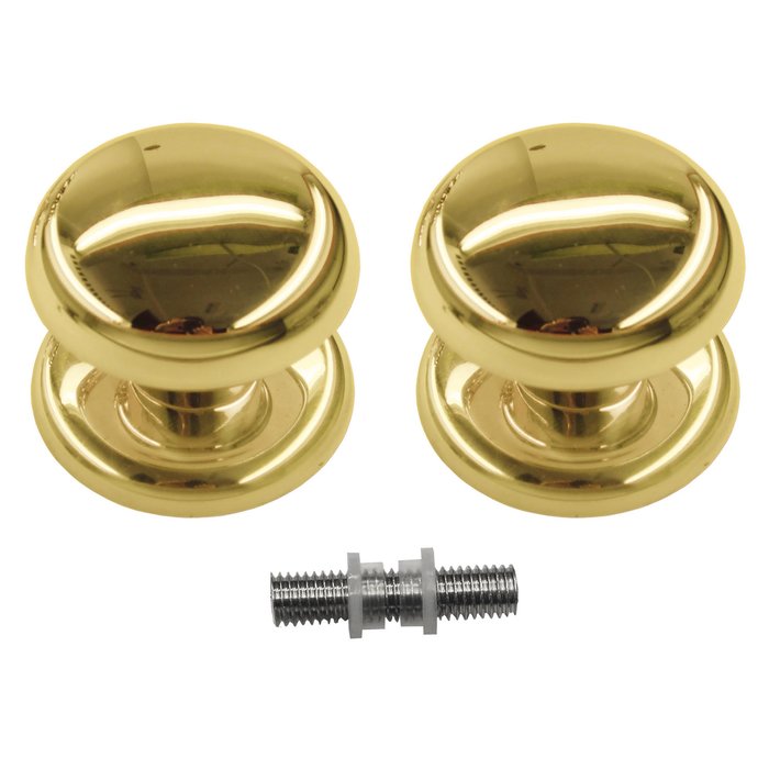 HDD Fixed door knob 'Top 805' gold pair for glass door