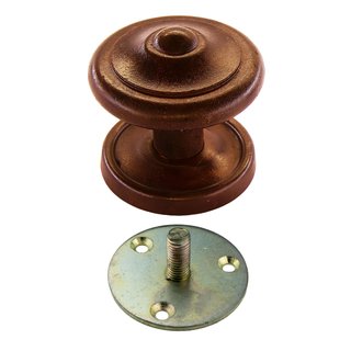 HDD Fixed doorknob 'Top Round rust'