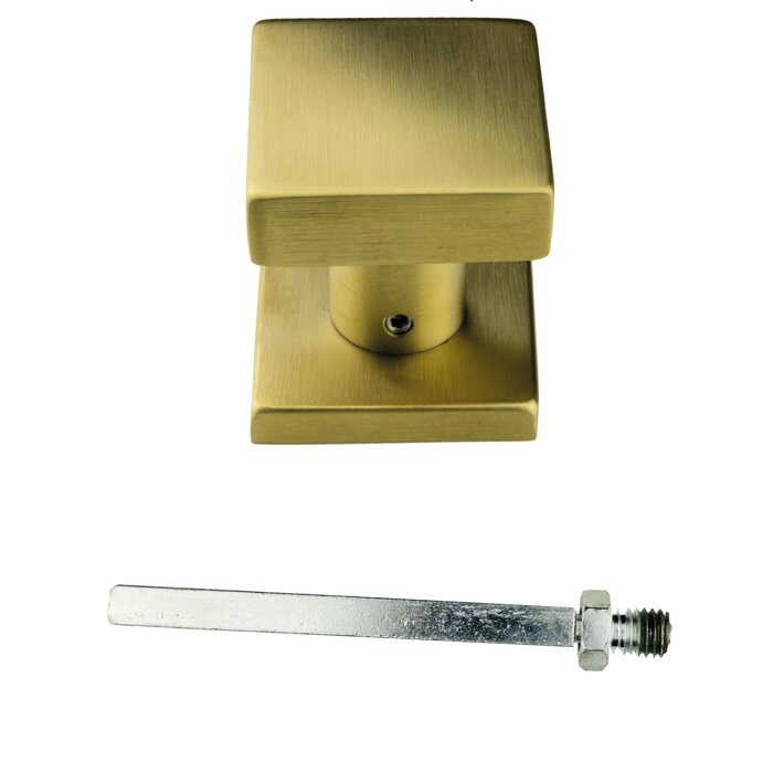 HDD  Fixed stainless steel door knob Carre matt gold