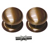 HDD Fixed doorknob 'Top 805' Bronze pair for glass
