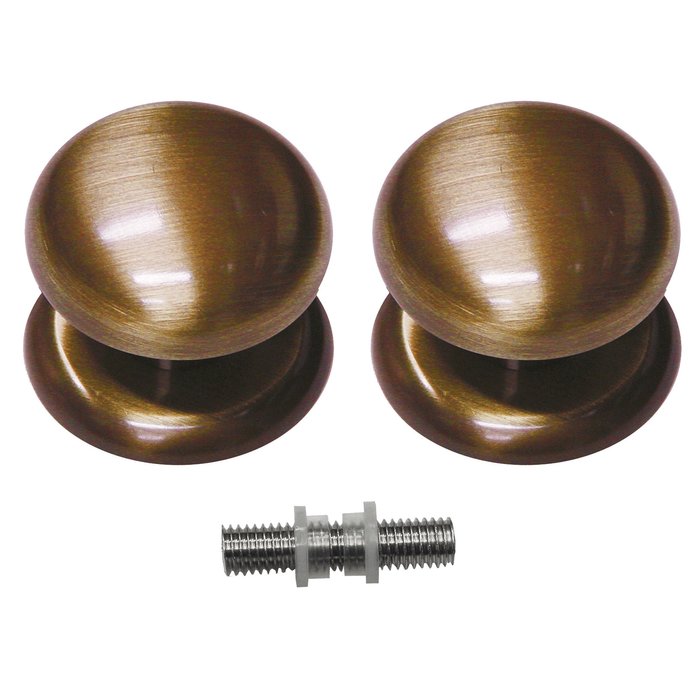 HDD Fixed doorknob 'Top 805' Bronze pair for glass doors